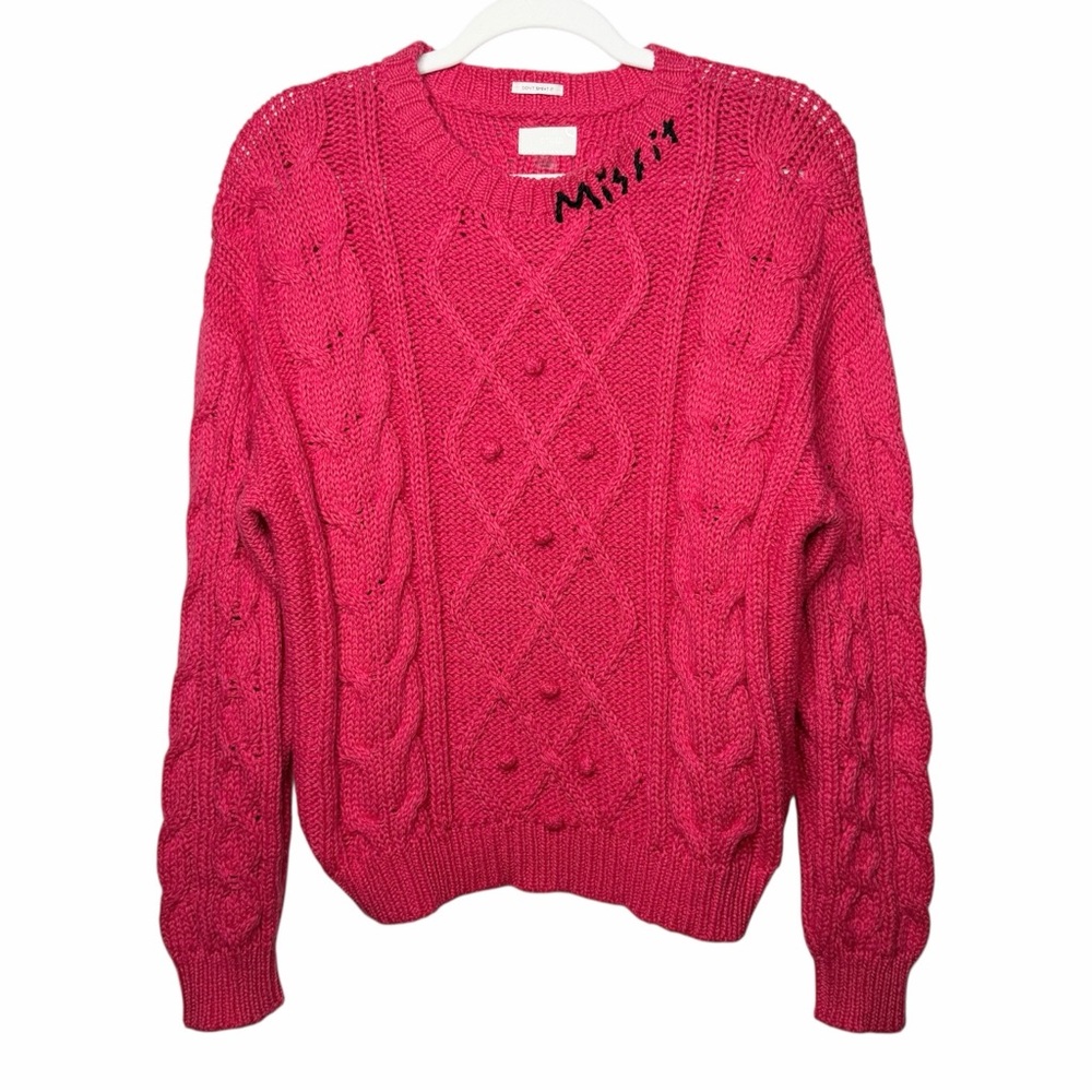 NEW MOTHER The Jumper Misfit Cable Knit Sweater - Picture 3 of 15